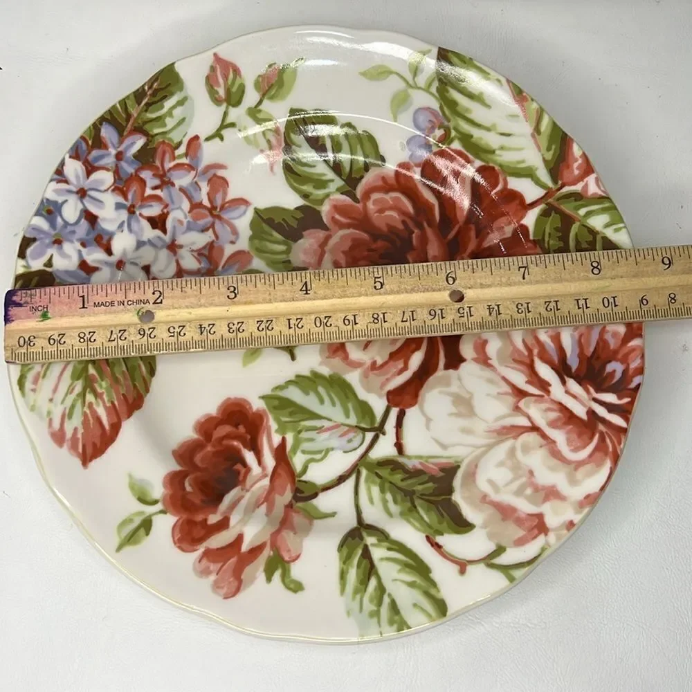222 Fifth Saucer 8 1/2 Inches Round Heidi White Porcelain Fine China Indonesia